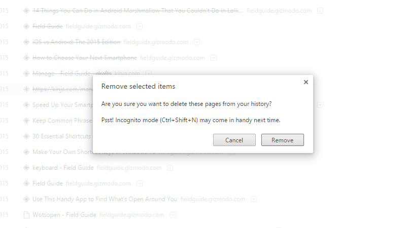 Illustration for article titled How to Delete Just One Site From Your Chrome Browsing History